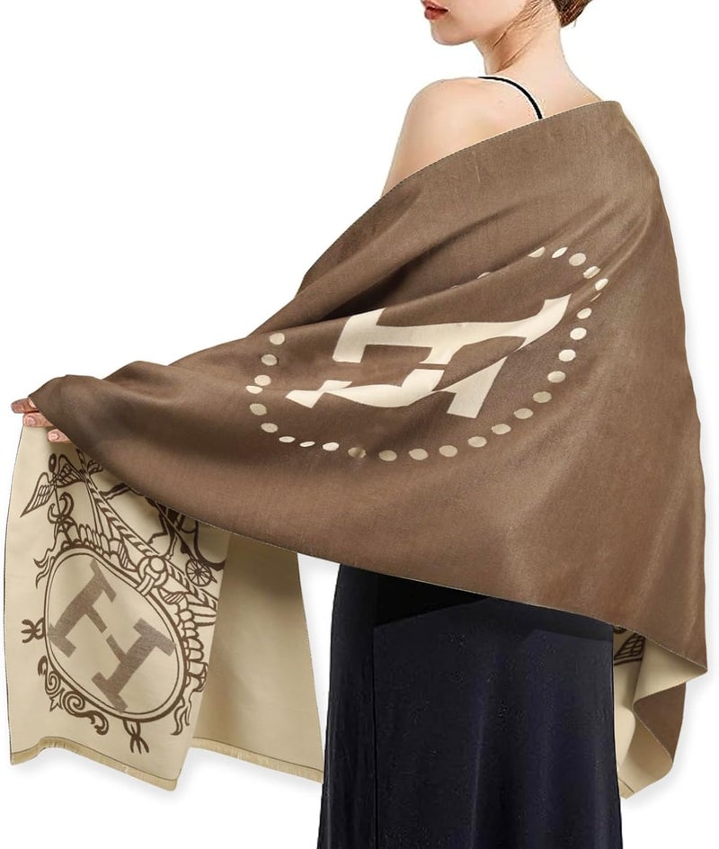 EXTREE Scarfs for Women Pashmina Silky Shawl Wrap for Evening Dressing Blanket Open Front Poncho Cape - Image 5